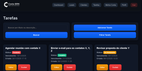 CRM da Costa BRN foca em eficiência operacional e produtividade real para empreendedores